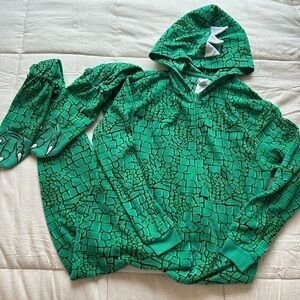 Komar Kids Green Reptile Pattern Hoodie for Pets